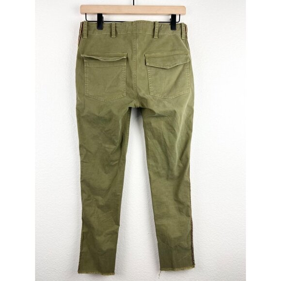 NILI LOTAN Jenna Pant with Tape Khaki Pants, Military Army Olive Green, Size 0 - Picture 4 of 9